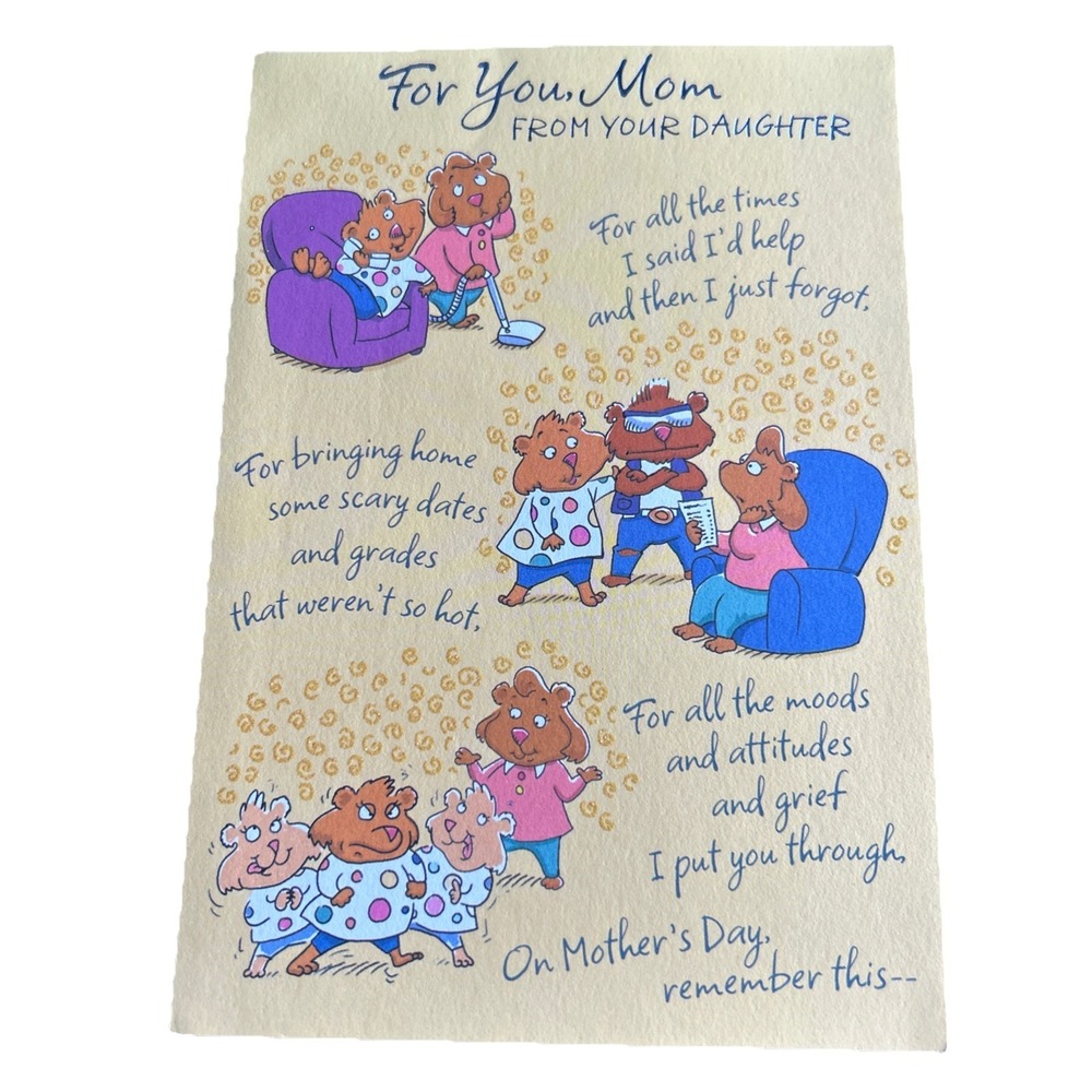 Hallmark Card Happy Mothers Day Mom From Daughter